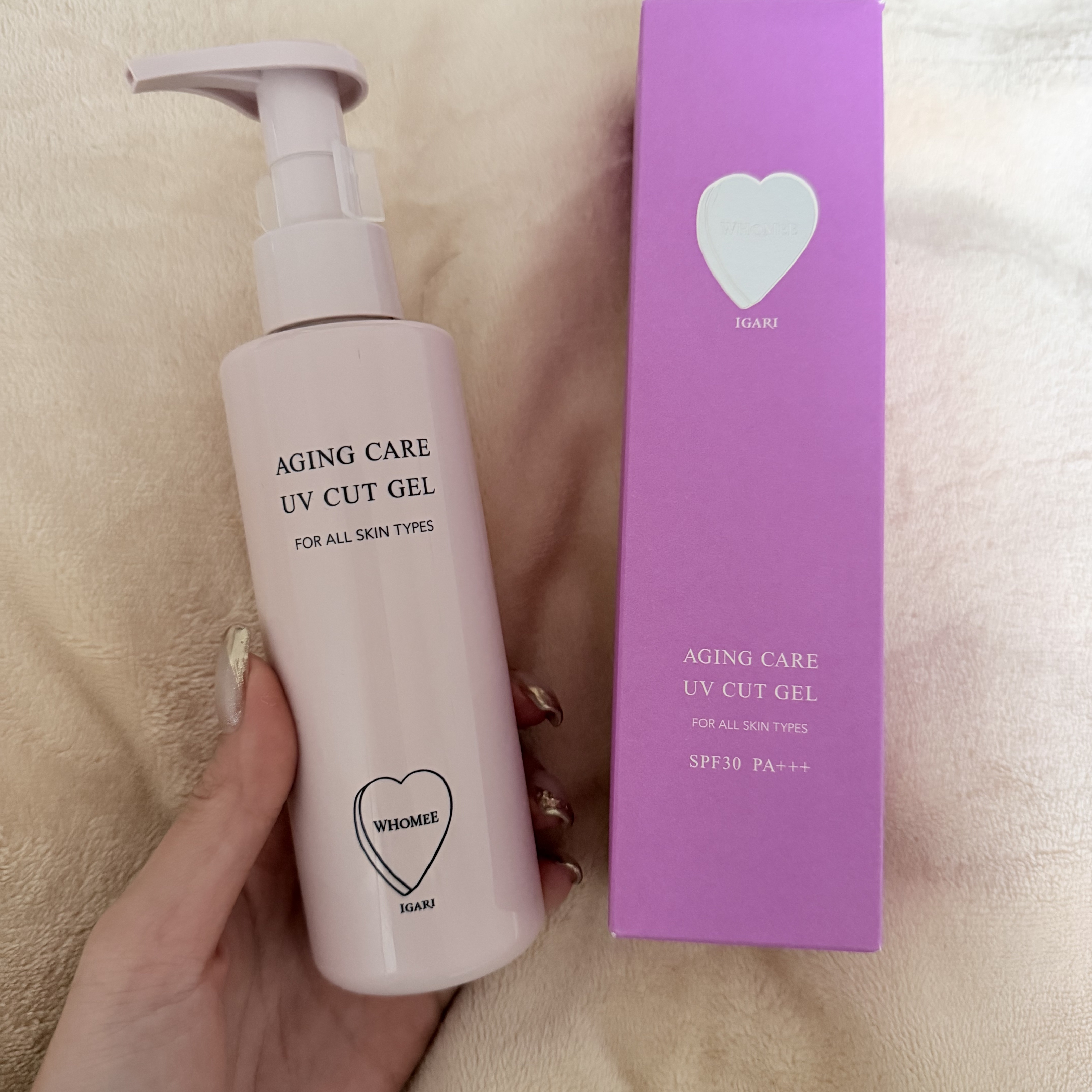 WHOMEE エイジングケアUVカットジェルのクチコミ「
皆様こんにちはʕ๑•ɷ•๑ʔ
毎回ですが不定期投稿続きとなります……
お手隙の際ご覧頂けると.....」（1枚目）