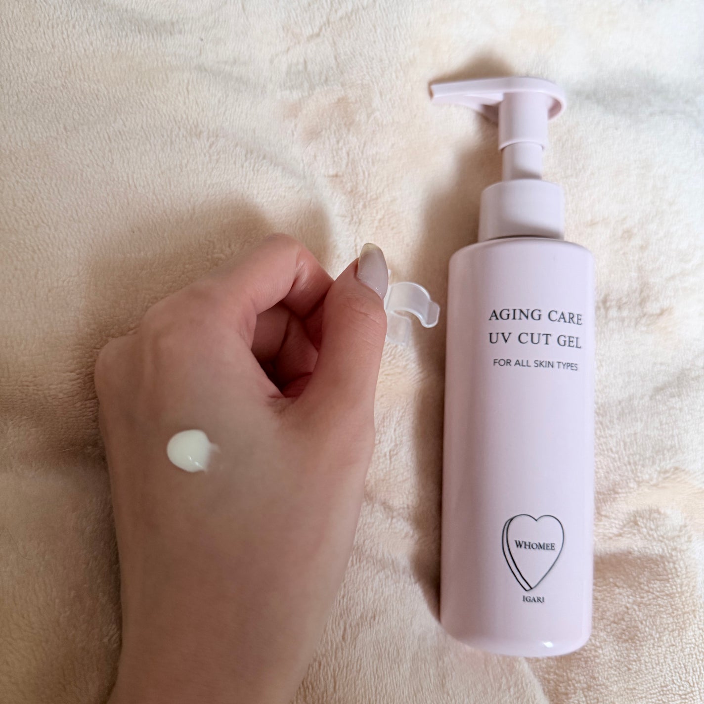 エイジングケアUVカットジェル/WHOMEE/日焼け止めジェルを使ったクチコミ(3枚目)