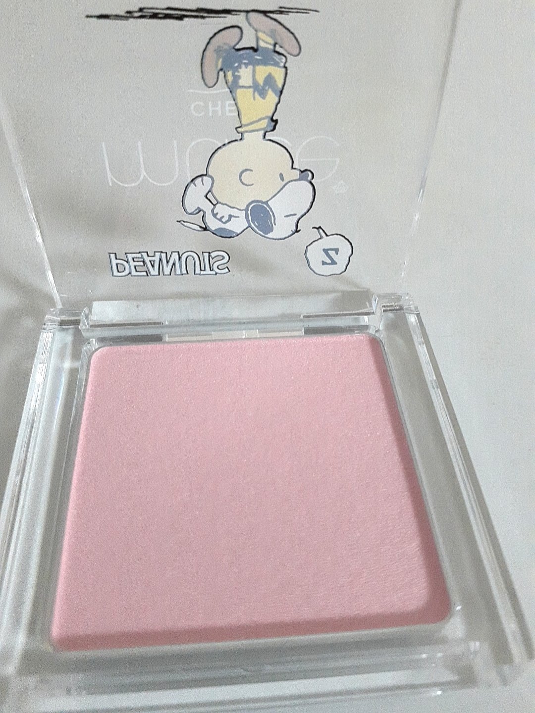 ぽわんチーク PN02 ベビメロピンク(ピーナッツコラボ)(限定) /muice/パウダーチークを使ったクチコミ（2枚目）