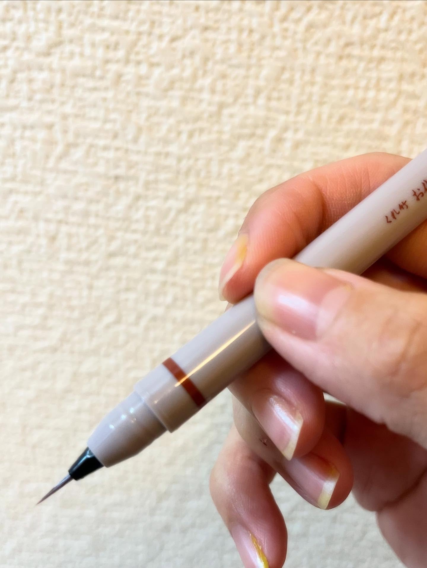 くれ竹 お化粧ふでぺん 眉毛用 毛筆極細/くれ竹 /リキッドアイブロウを使ったクチコミ（3枚目）