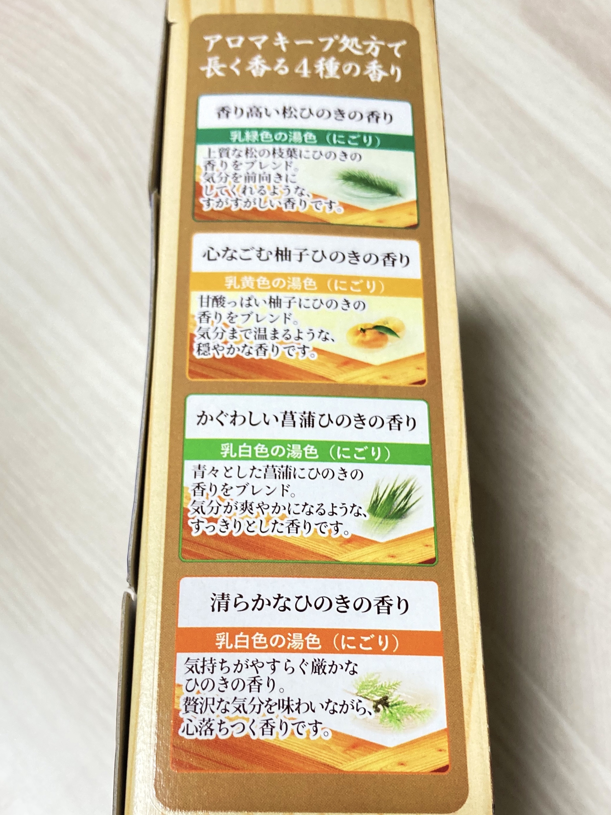 温泡 贅沢とろり にごり浴 ひのき アソートのクチコミ「🌿【温泡 ひのきシリーズ4種まとめ】🌿

1️⃣ 清らかひのき
さっぱり爽やかで心が落ち着く香.....」（2枚目）