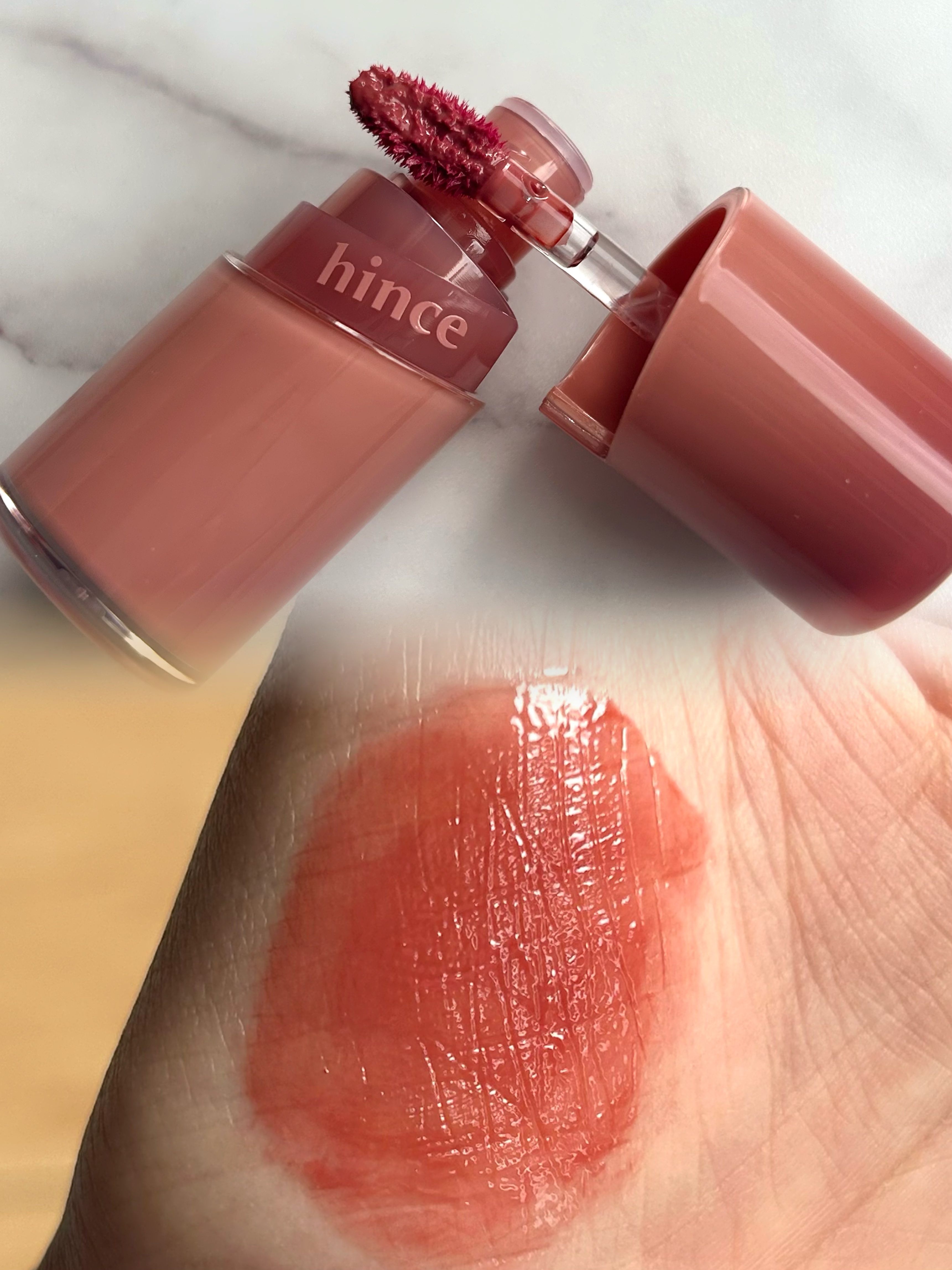 ロウグロウジェルティント R026 ローズプレッソ/hince/リップティントを使ったクチコミ（2枚目）