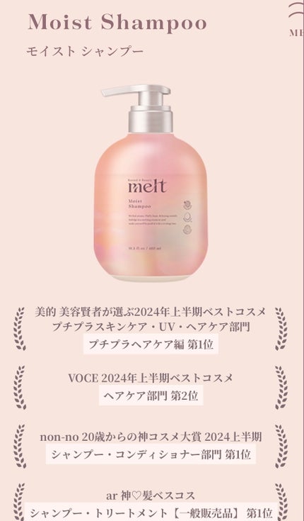 メルト クリーミーメルトフォーム 1g×6包/melt/市販シャンプーを使ったクチコミ(3枚目)