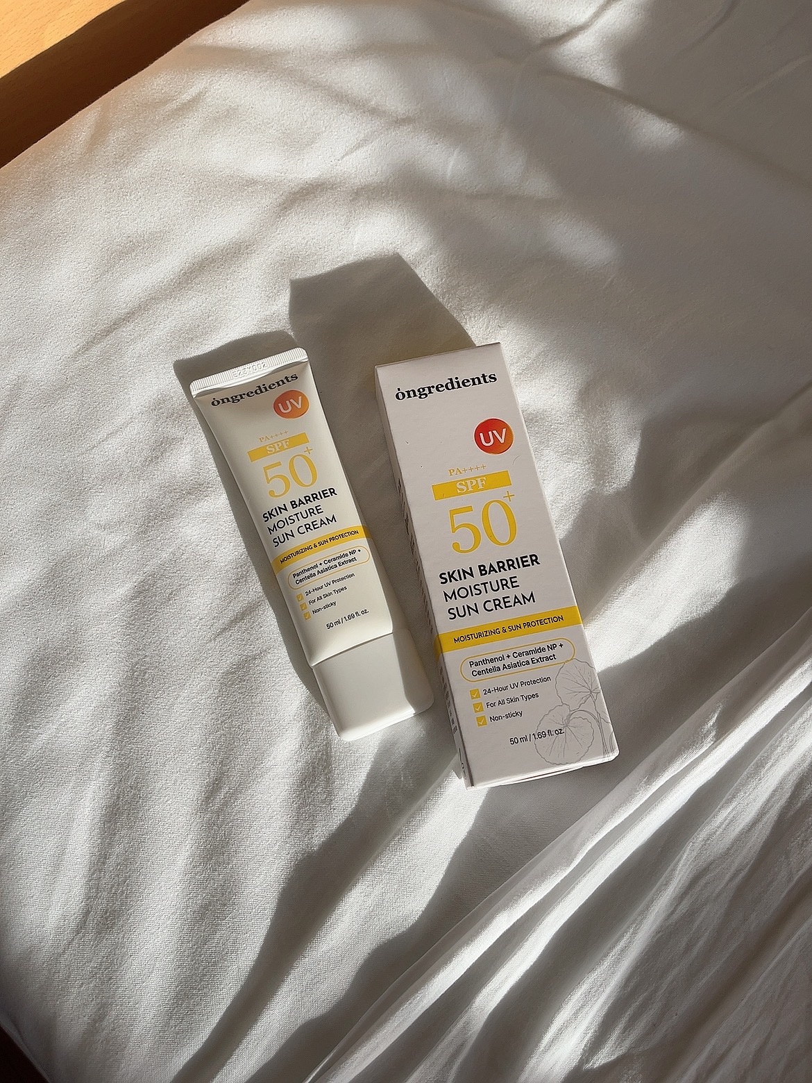 スキンバリアモイスチャーサンクリーム/Ongredients/日焼け止めクリームを使ったクチコミ（1枚目）