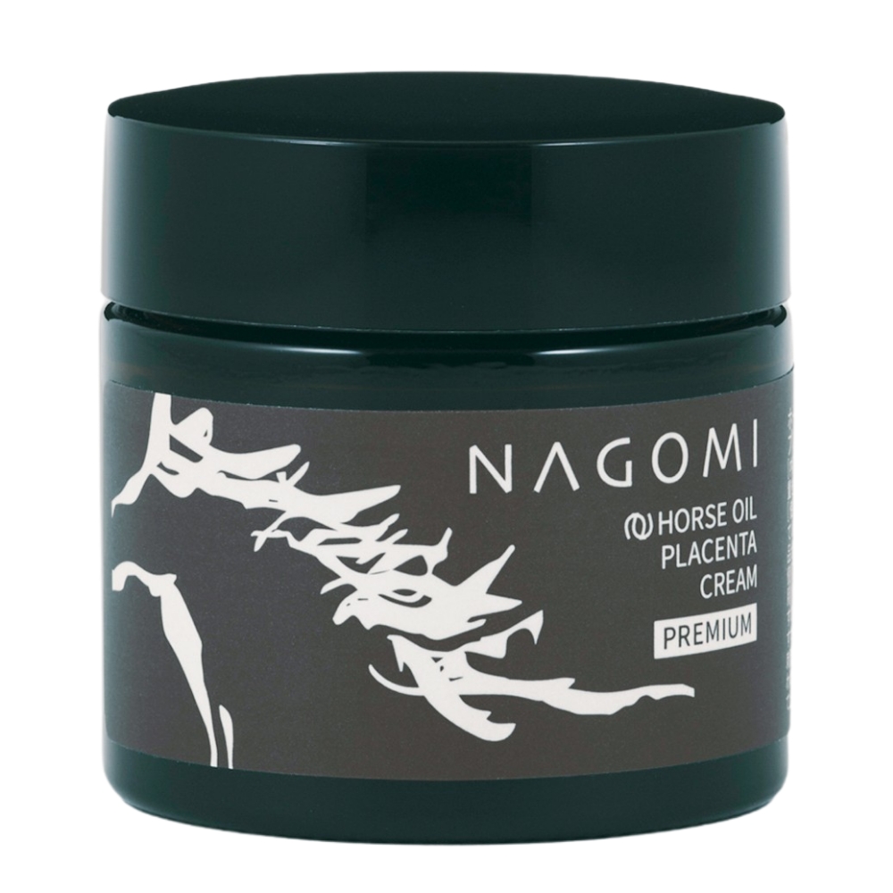 ⾺プラセンタエキス配合 ⾺油クリーム プレミアム＜無⾹料＞ / ＆NAGOMI