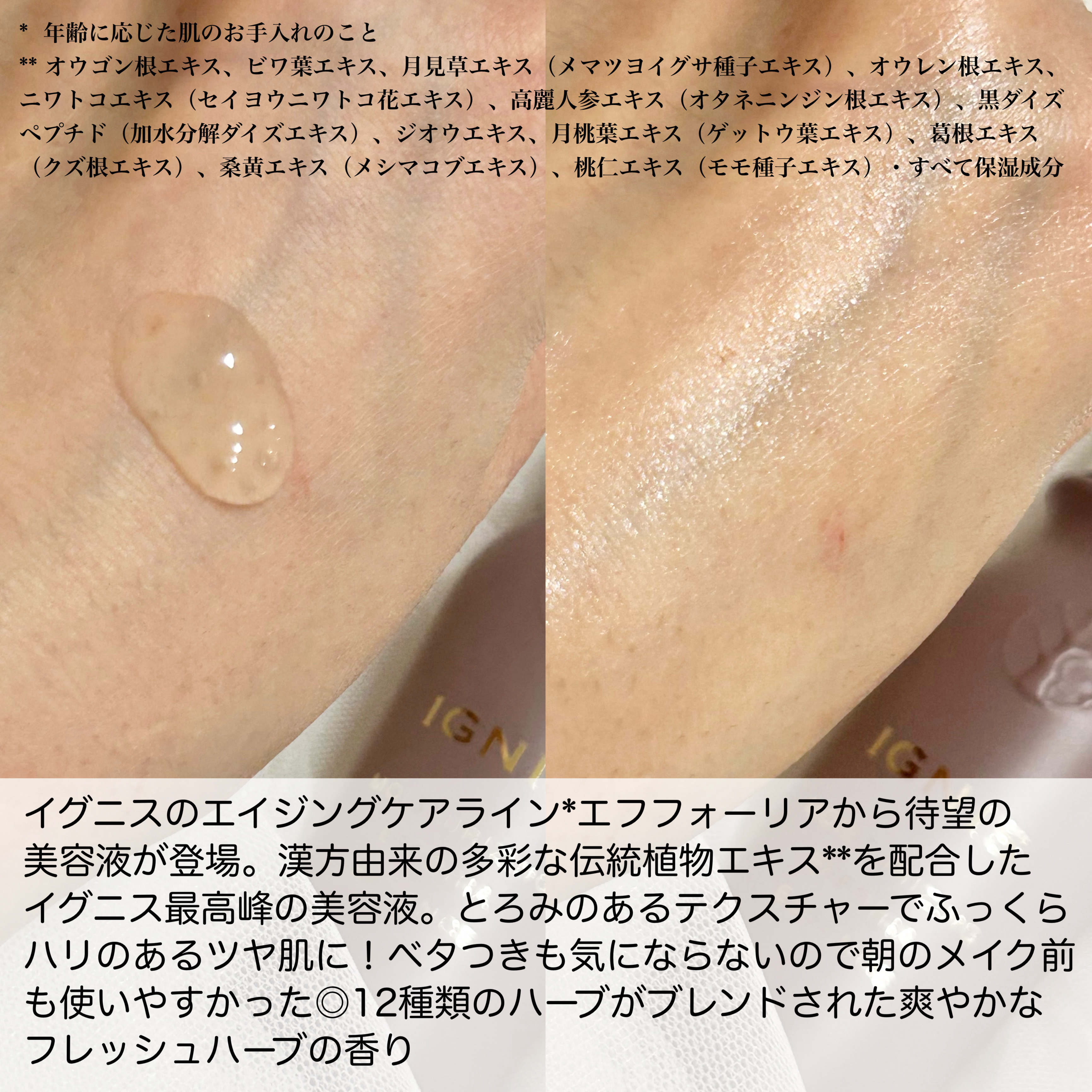 モイスチュアライジング エフフォーリア エッセンス/IGNIS/美容液を使ったクチコミ（2枚目）