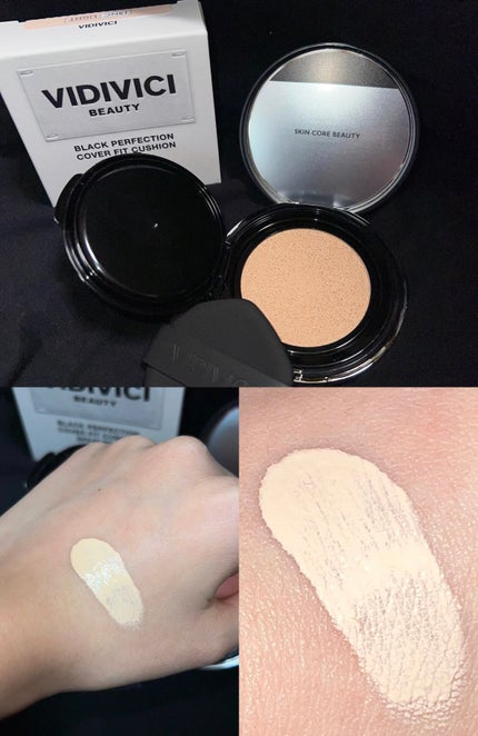 VIDIVICI ヌードパーフェクションスキンフィットクッションのクチコミ「💎【ビディビーチ ブラックパーフェクション カバーフィットクッション】💎
これ、本気で崩れな.....」(2枚目)