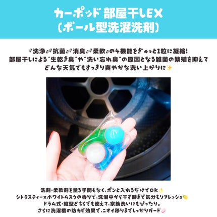 カーポッド 部屋干しEX/王子製薬/洗濯洗剤を使ったクチコミ(2枚目)