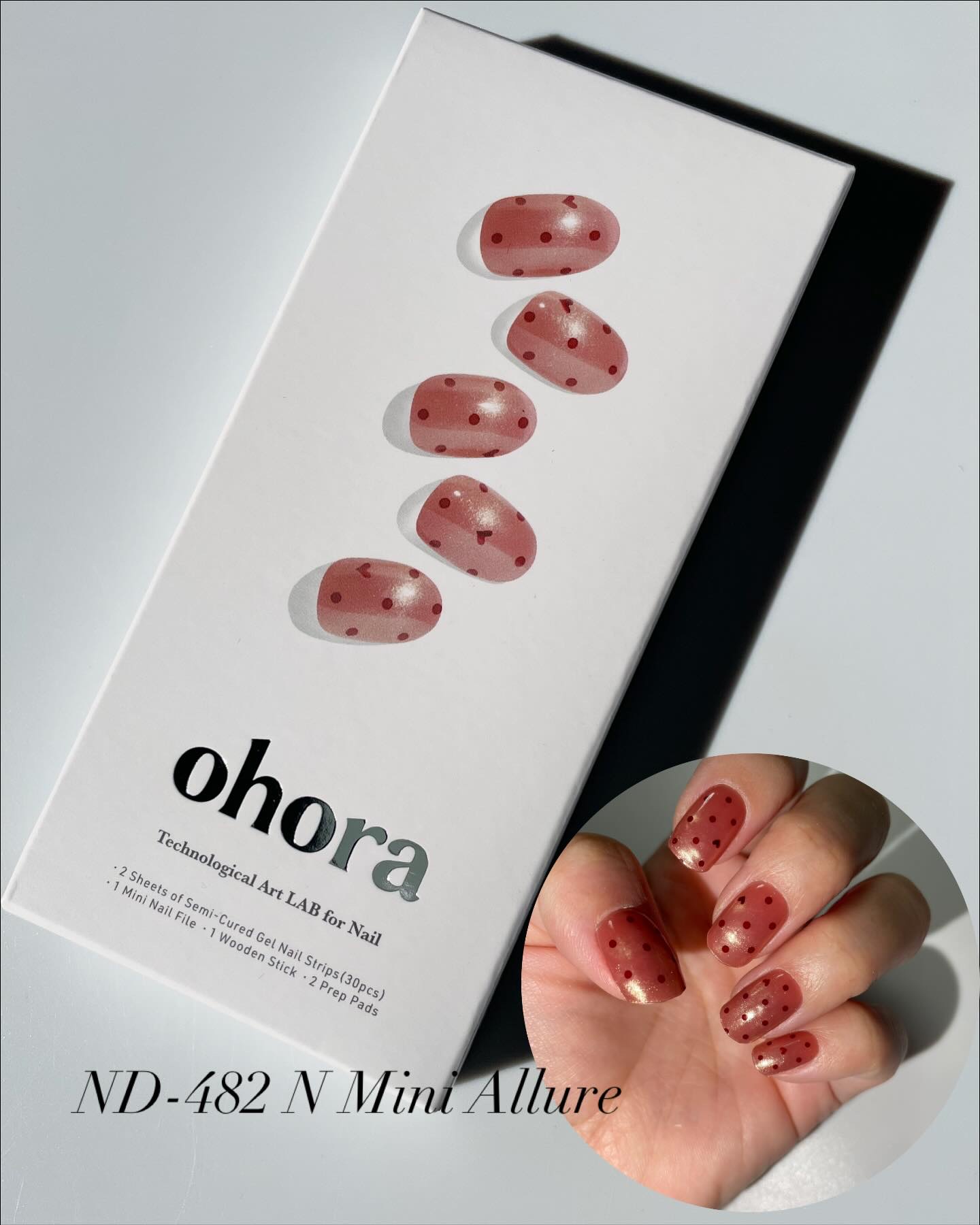 セミキュアジェルネイル（ハンド）/ohora/ネイルシールを使ったクチコミ（3枚目）