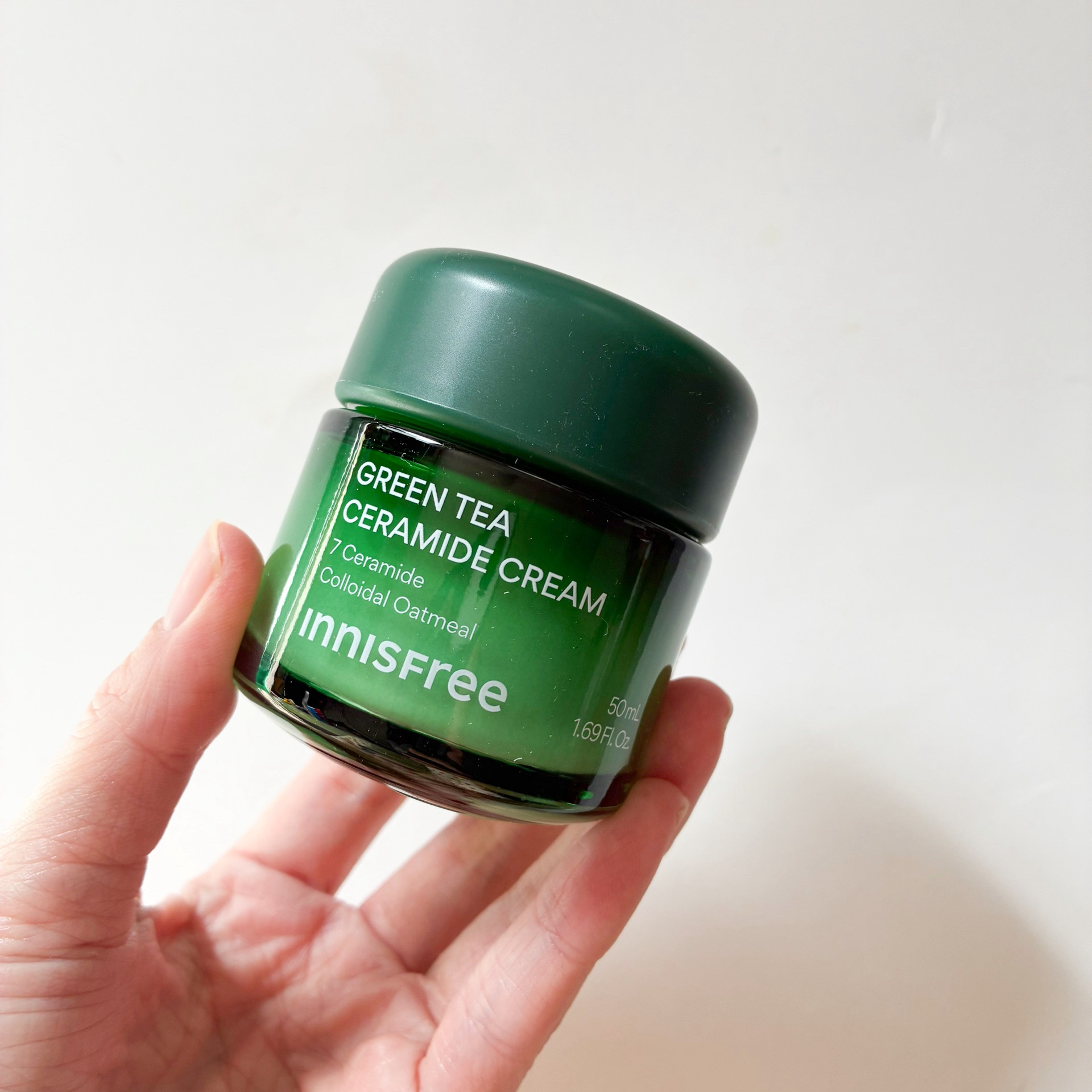 グリーンティー セラミド バリア クリーム​/innisfree/フェイスクリームを使ったクチコミ（2枚目）