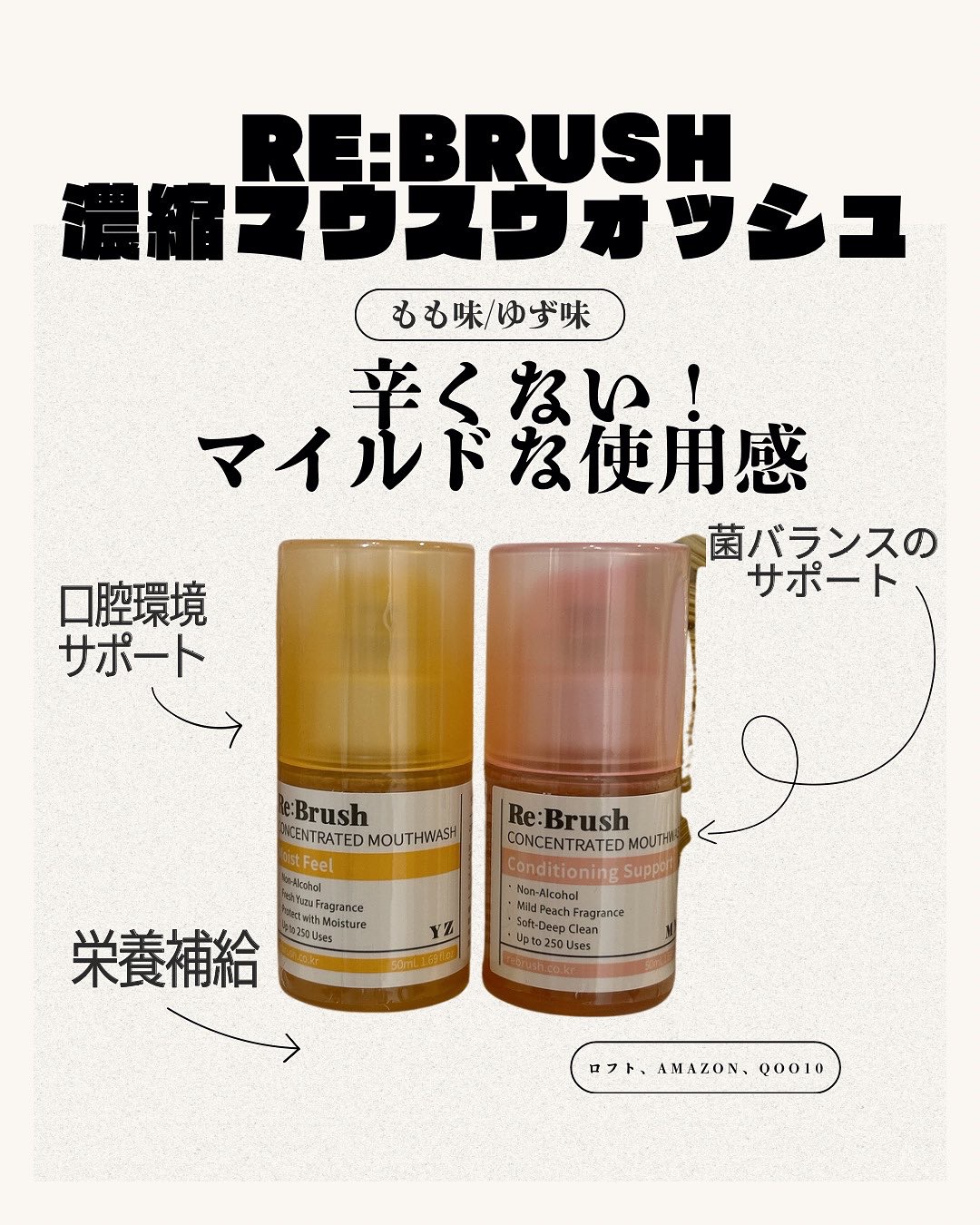 リブラッシュ ユズ濃縮マウスウォッシュ/Re:Brush/マウスウォッシュ・スプレーを使ったクチコミ（1枚目）