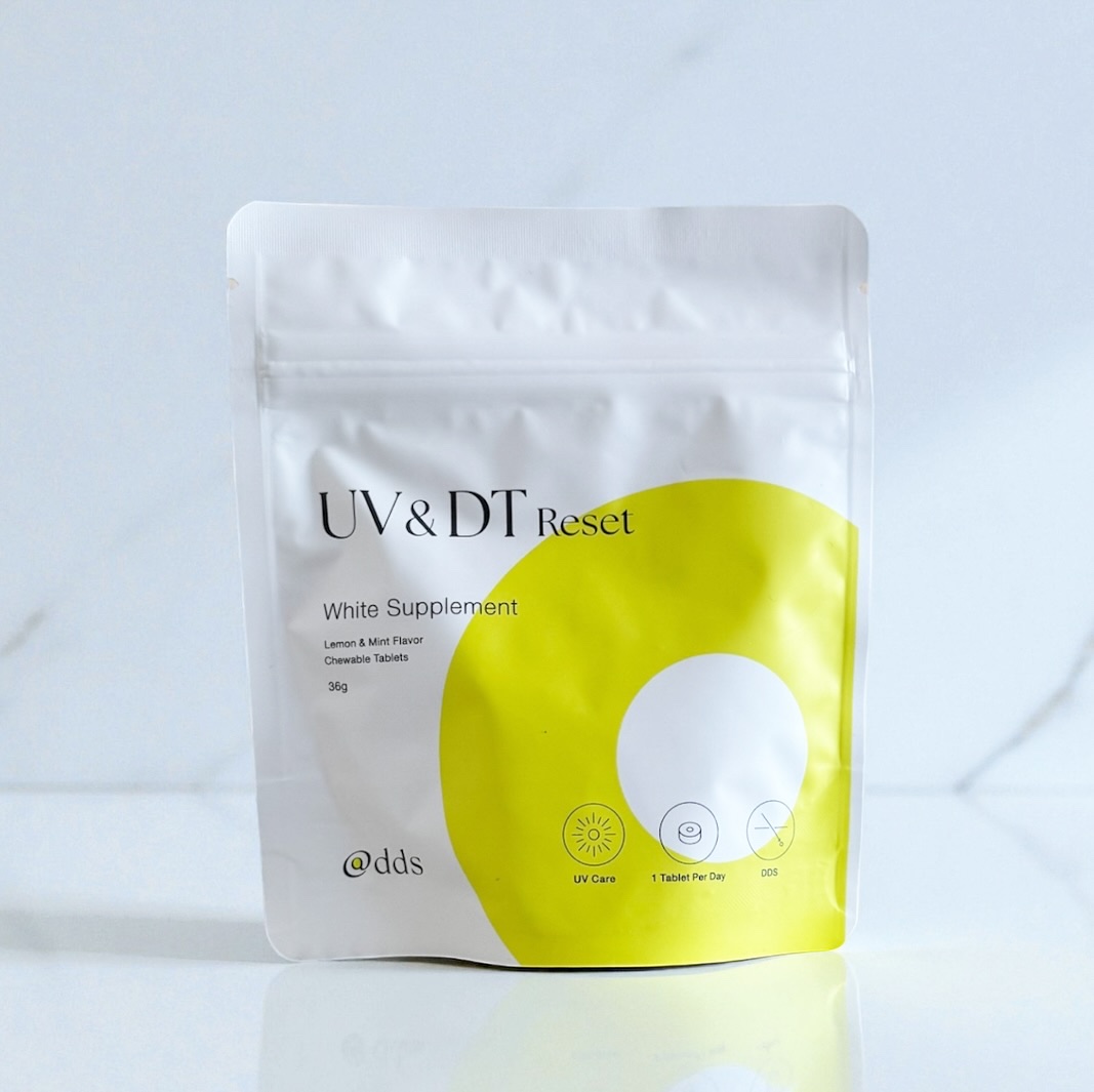 UV＆DTリセットホワイトサプリメント
⁡
紫外線による肌のゆらぎに着目！
強い日差しダメージにアプローチするサプリメント
⁡
⁡
ドーナツ型のチュアブルタイプ
⁡
ほんのりシトラス風味🍋
⁡
ラムネ感覚でいただけます
⁡
お水が無い場所