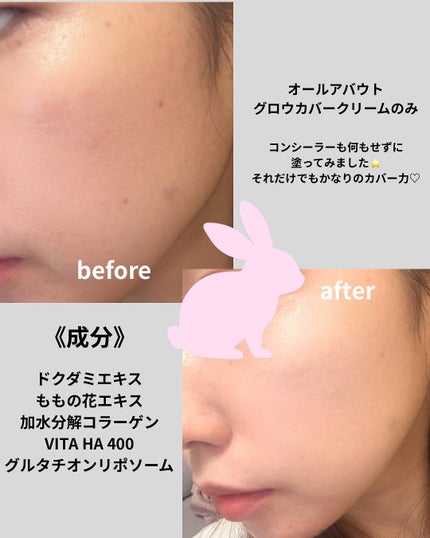 オールアバウトグロウトーンアップクリーム/CHASIN'RABBITS/化粧下地を使ったクチコミ(4枚目)