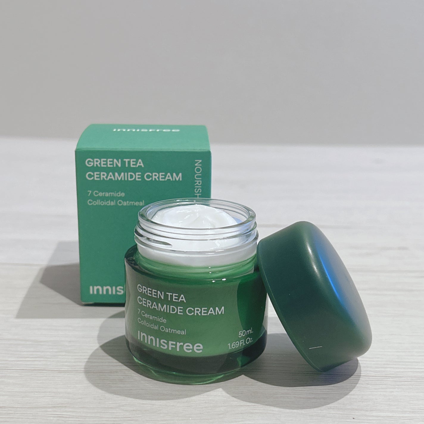 グリーンティー セラミド バリア クリーム/innisfree/フェイスクリームを使ったクチコミ(3枚目)