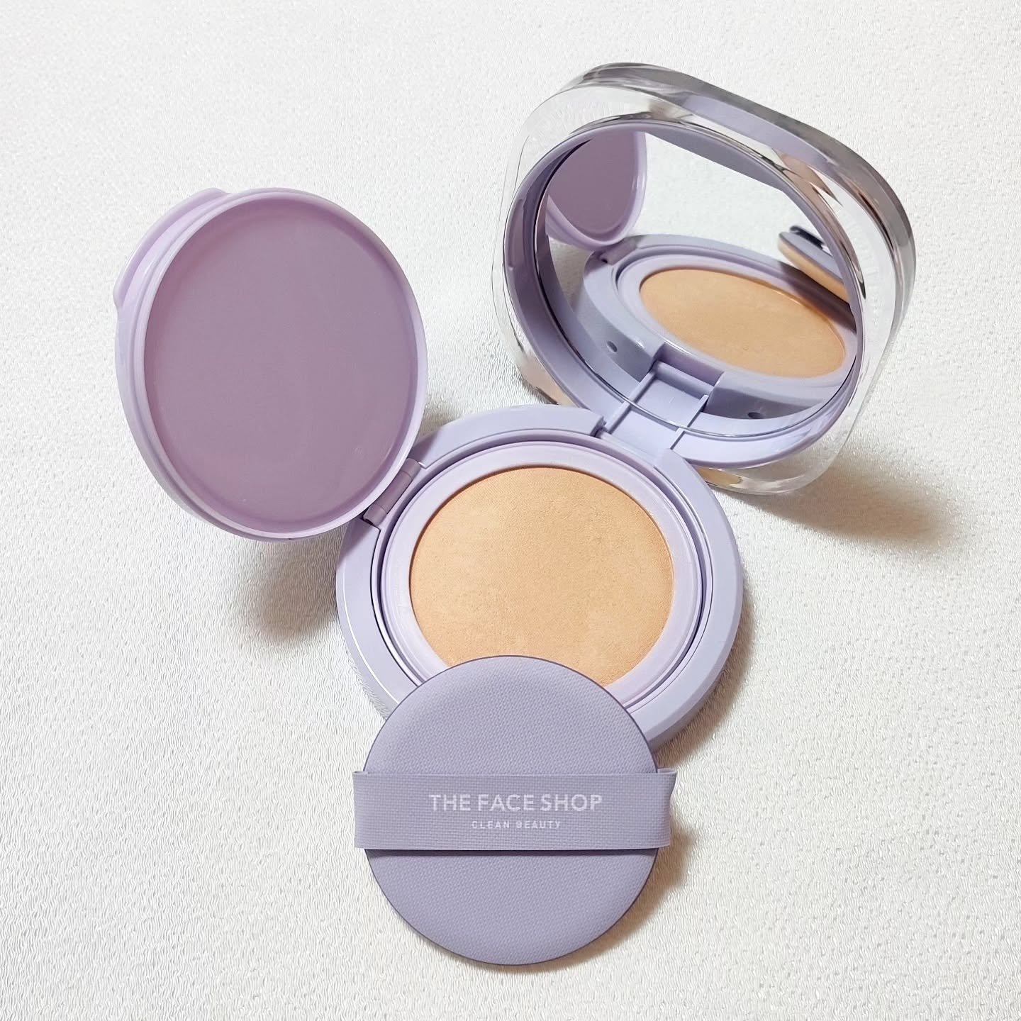 インクラスティングクッションメッシュグロウ/THE FACE SHOP/クッションファンデーションを使ったクチコミ（3枚目）