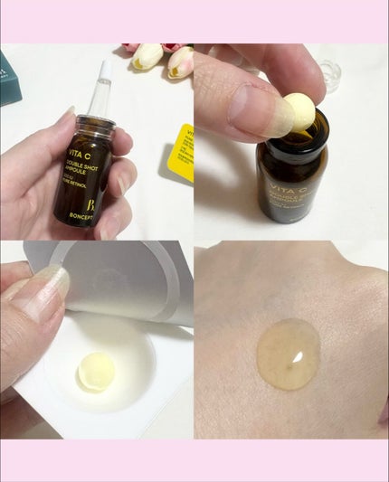 ビタC凍結乾燥ダブルショットアンプルキット/BONCEPT/美容液を使ったクチコミ(3枚目)