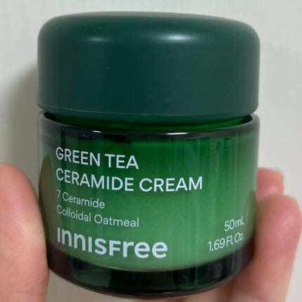 グリーンティー セラミド バリア クリーム/innisfree/フェイスクリームを使ったクチコミ(2枚目)