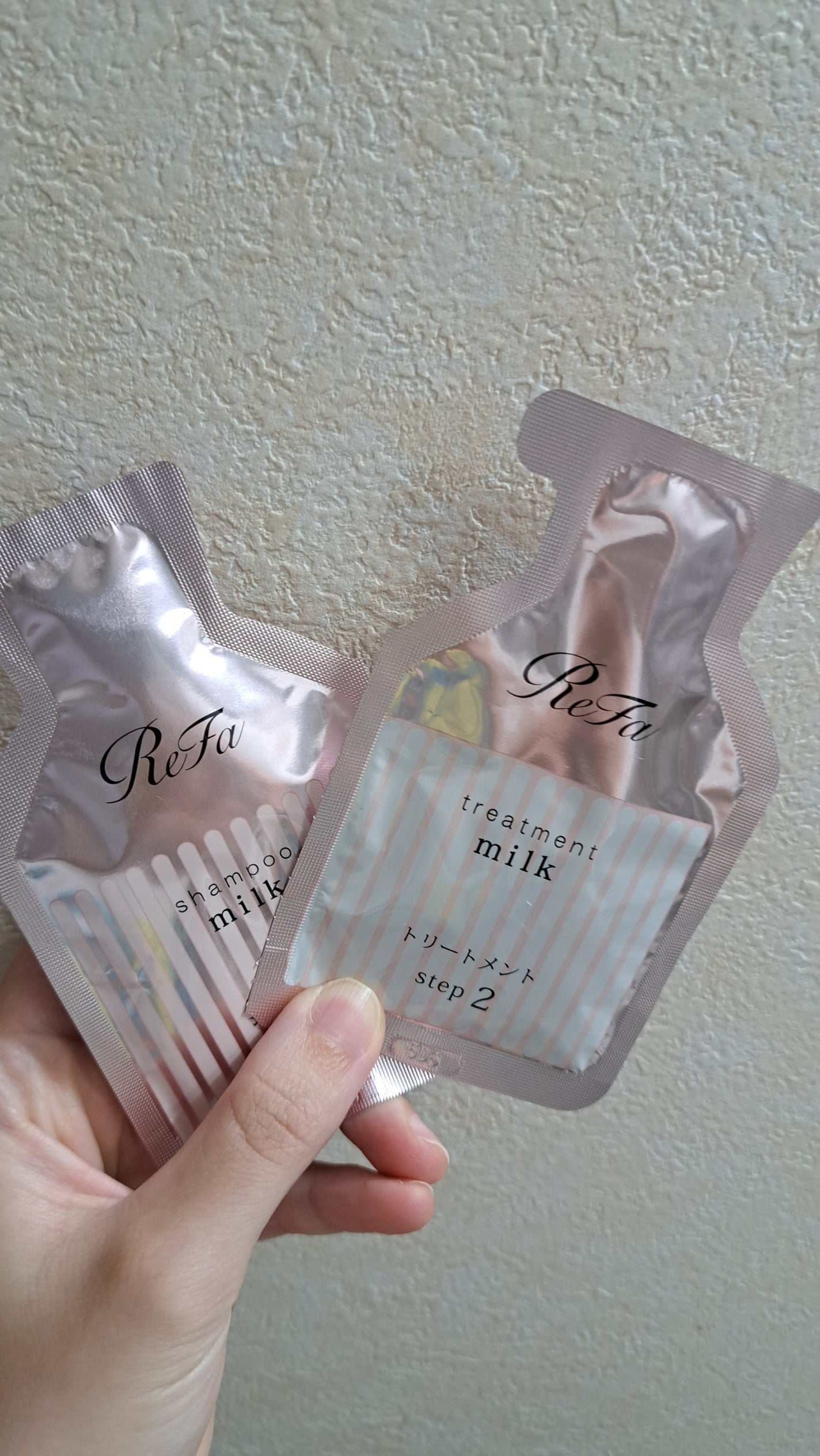 リファミルクプロテインシャンプーピンク/トリートメントピンク/ReFa/市販シャンプーを使ったクチコミ(1枚目)