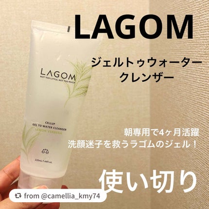 ラゴム ジェルトゥウォーター クレンザー(LV)(朝用洗顔)/LAGOM /その他洗顔料を使ったクチコミ(1枚目)