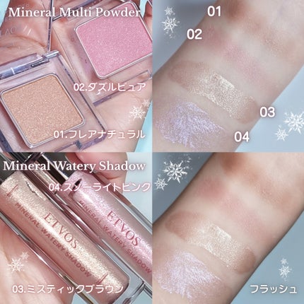 ミネラルウォータリーシャドー/エトヴォス/リキッドアイシャドウを使ったクチコミ(2枚目)