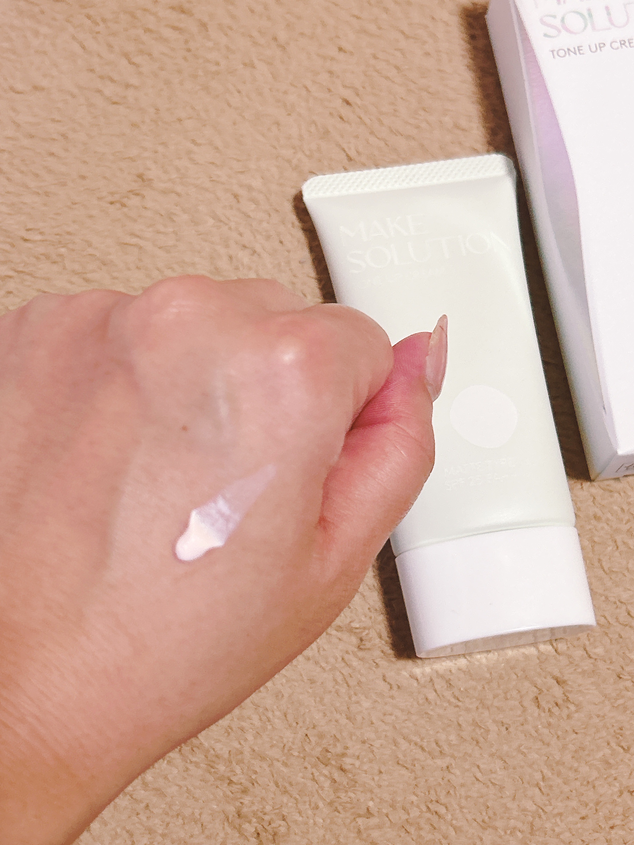 メークソリューション トーンアップクリーム マットタイプ/メークソリューション/化粧下地を使ったクチコミ（3枚目）