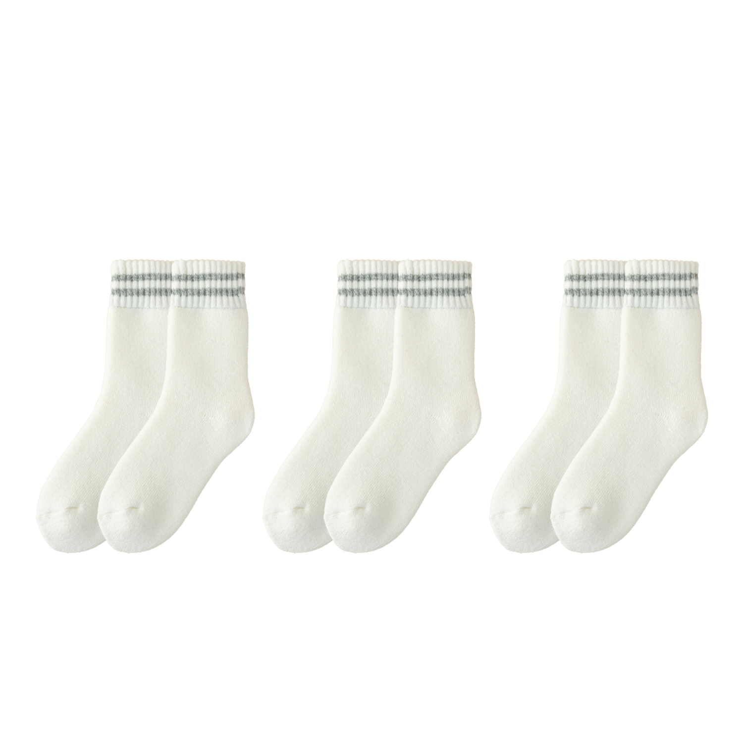 靴下 3足組 ホワイト