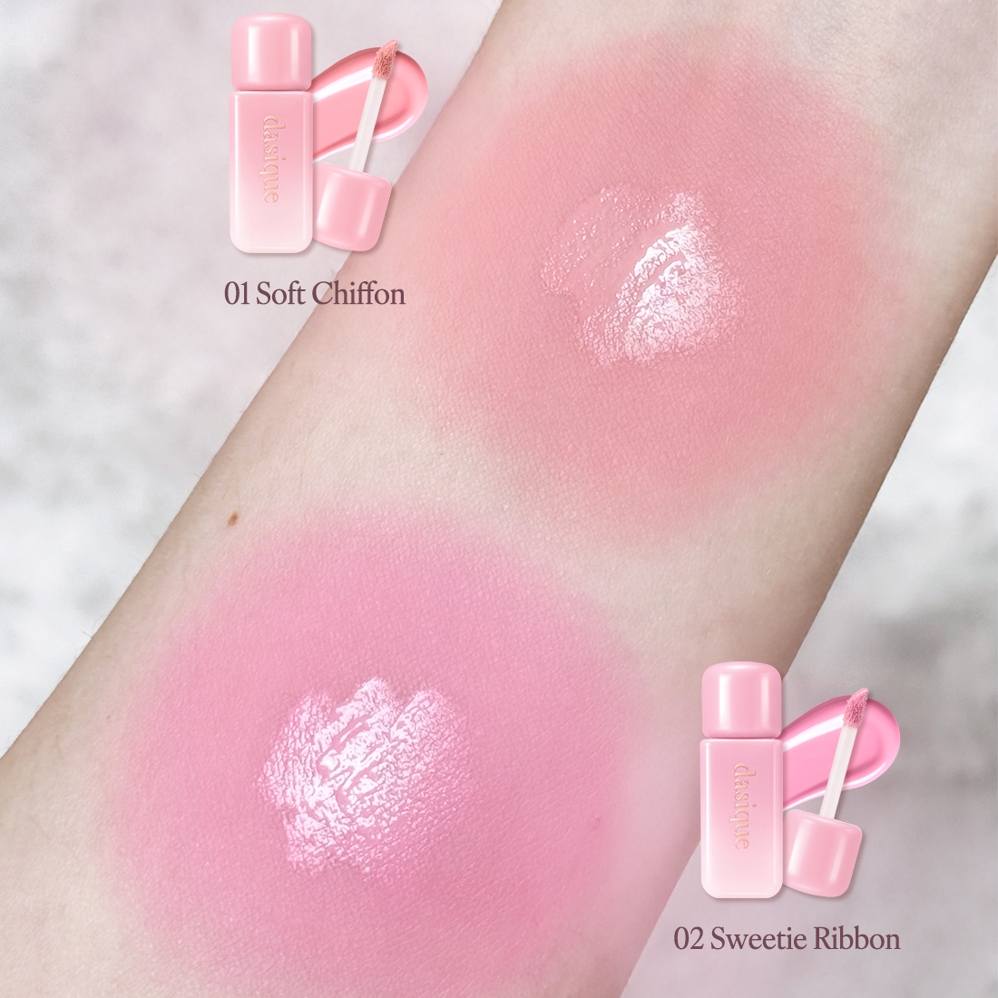 シルキーベールブラッシュ/dasique/リキッドチークを使ったクチコミ（3枚目）