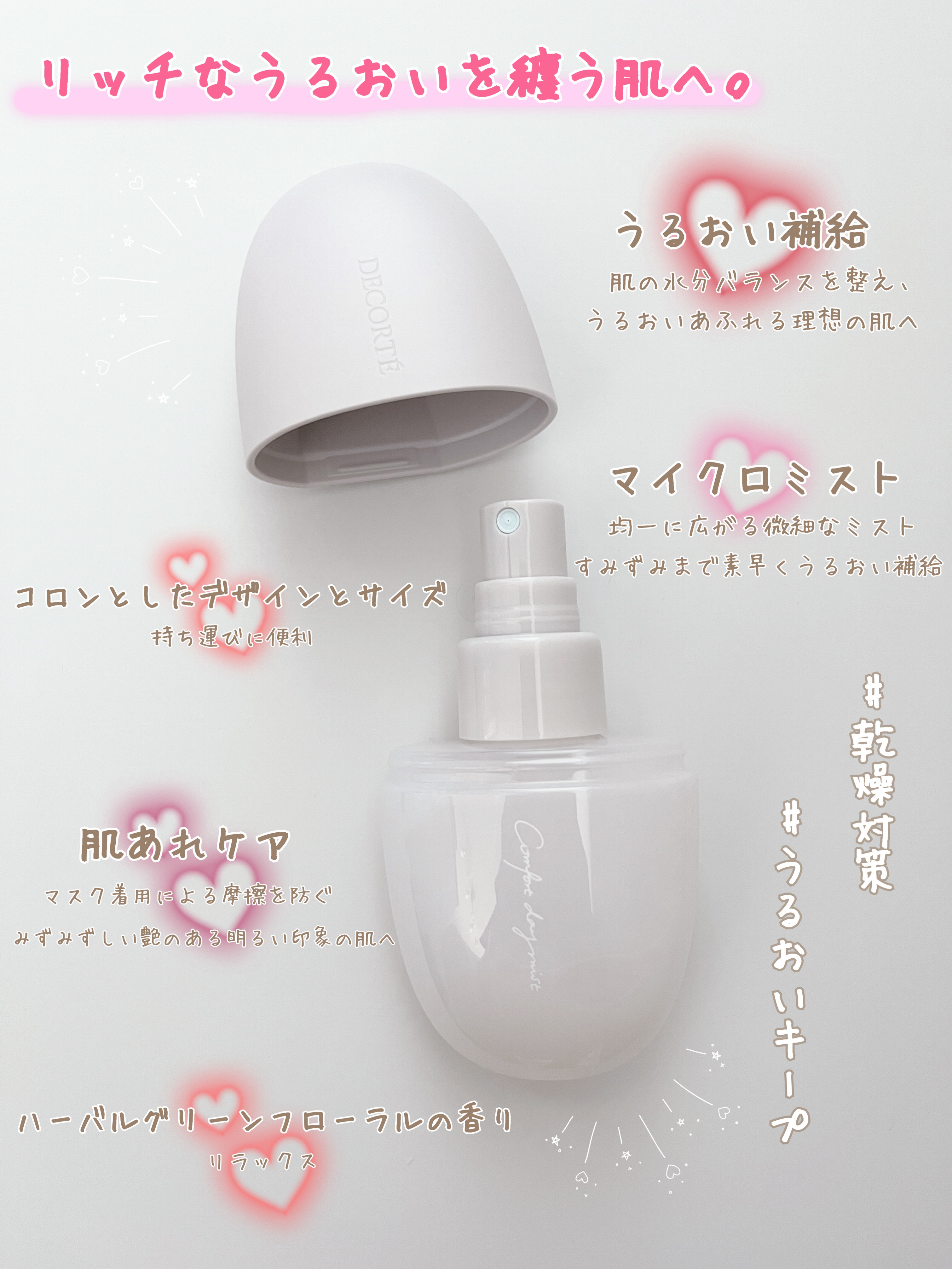 DECORTÉ コンフォート　デイミスト　バランシング　モイスチュアのクチコミ「【DECORTÉ】🚿🫧全身うるおい強化週間 🫧🚿
✼••┈┈••✼••┈┈••✼••┈┈••✼.....」（2枚目）