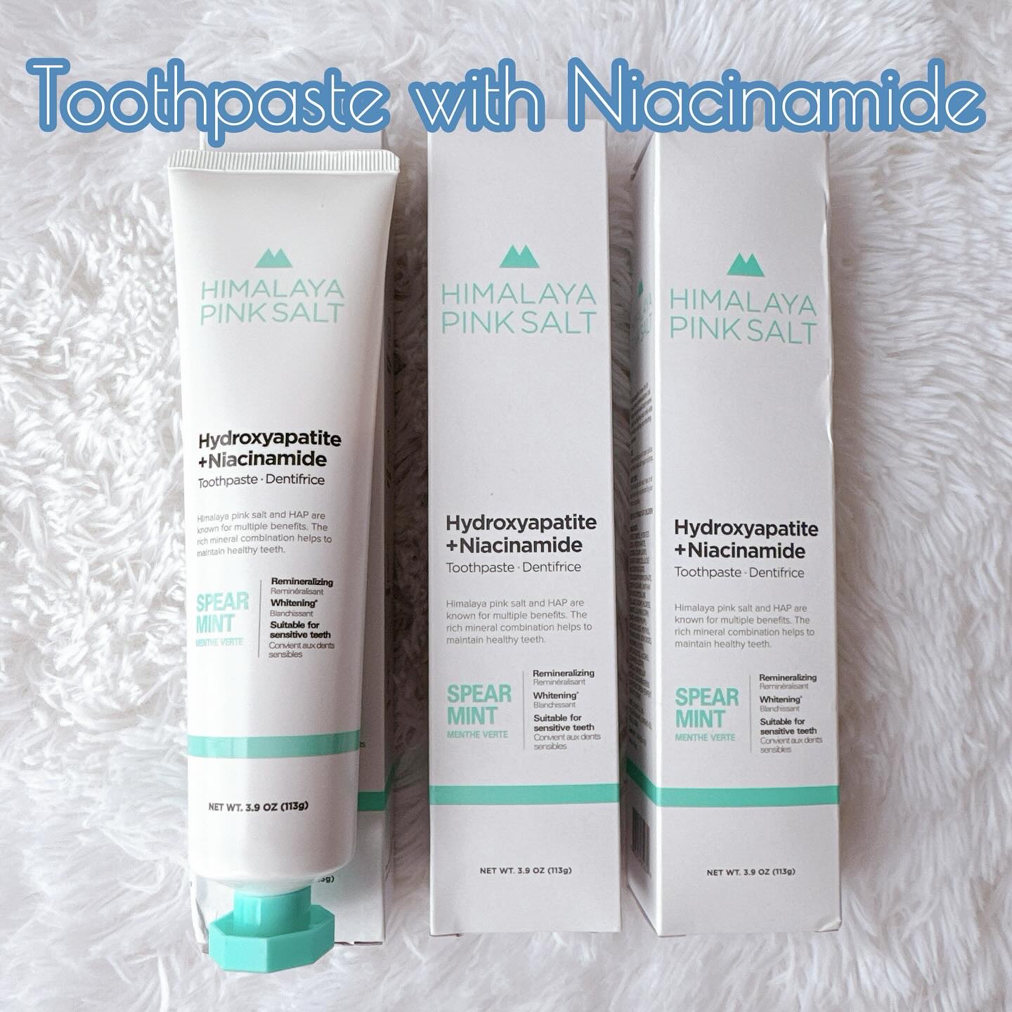 日本未販売💘
ナイアシンアミド入り歯磨き粉
3個セットをいただきました🩷
ホワイトニングの効果もあるみたいだから
使い続けて効果を期待🤍

#gifted #himarayapinksalt #toothpaste
#teethcar