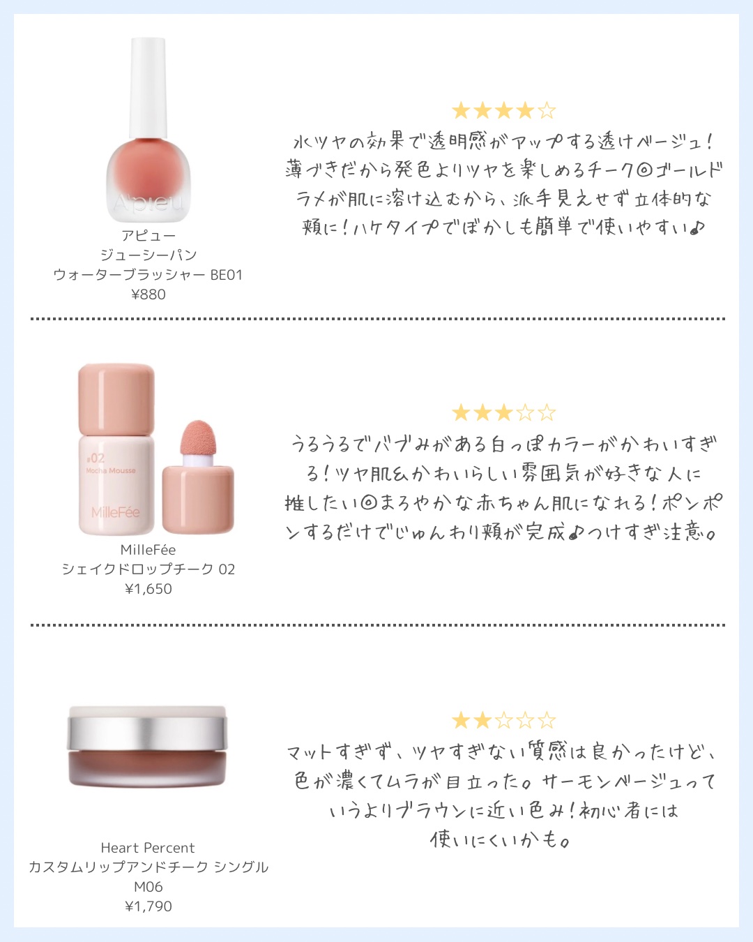 ペタルドロップリキッドブラッシャー/DEAR DAHLIA/リキッドチークを使ったクチコミ（3枚目）