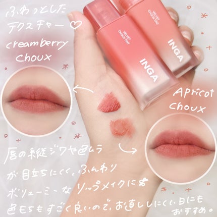 ベルベットシューティント/INGA/リップティントを使ったクチコミ(3枚目)