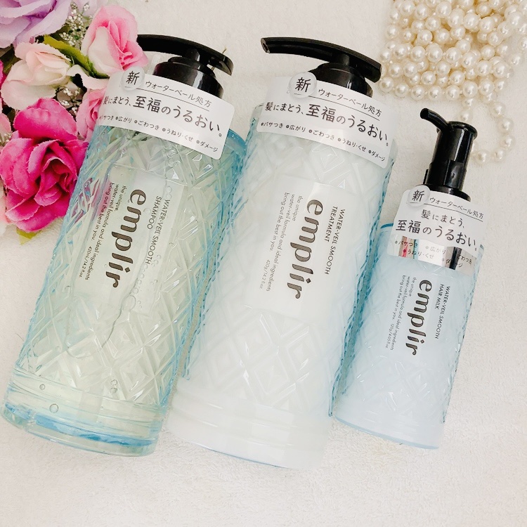 ウォーターベール スムース シャンプー／トリートメント/emplir/市販シャンプーを使ったクチコミ（1枚目）