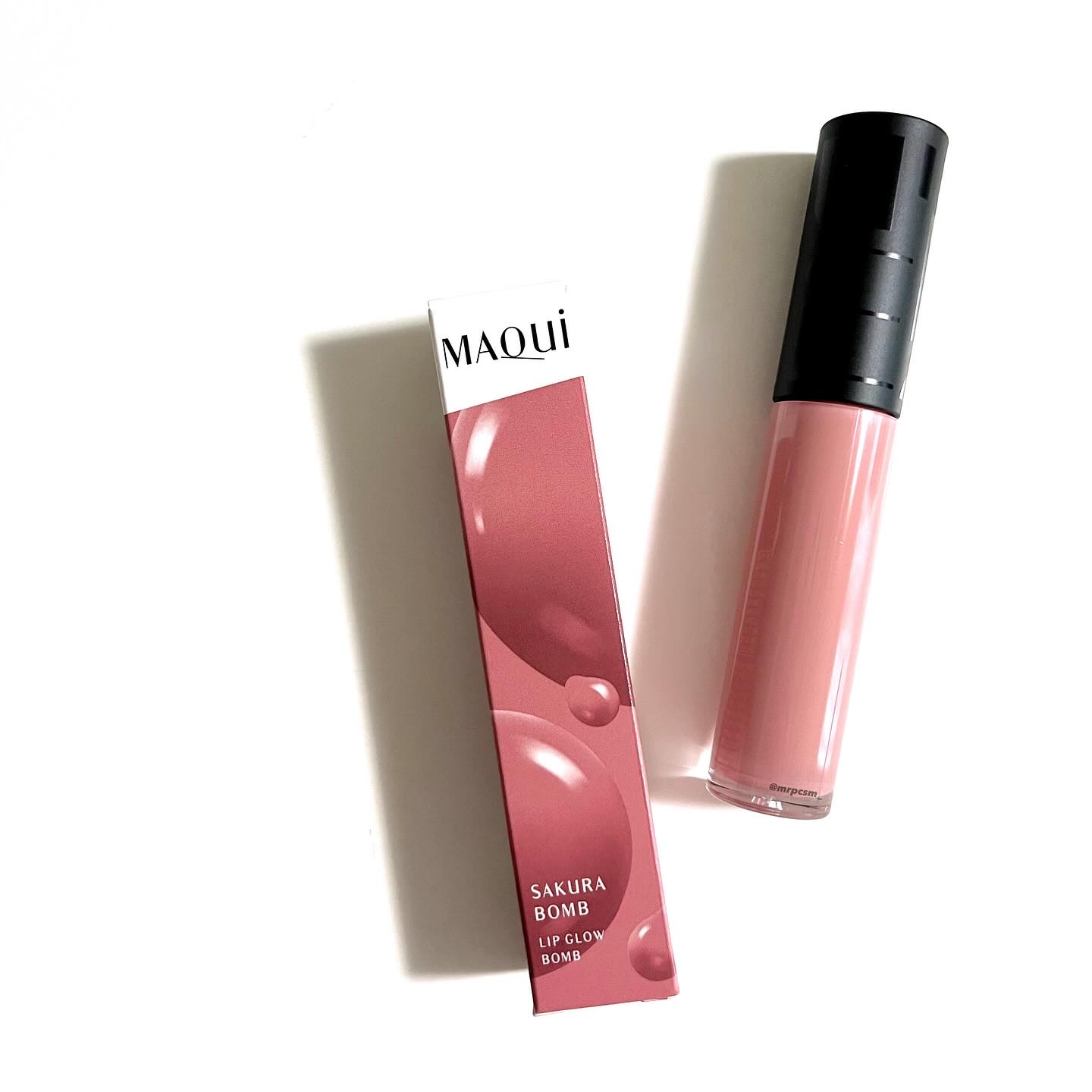 .
#コスメ購入品

★マキアージュ
　リップグロウボム
　PK215 さくらボム

モニターで3色いただいたマキアージュの新ティント、

使い心地が気に入ったので購入しました🌸🥰

パケの色よりは濃く発色しそうだけど、

さくらボムが