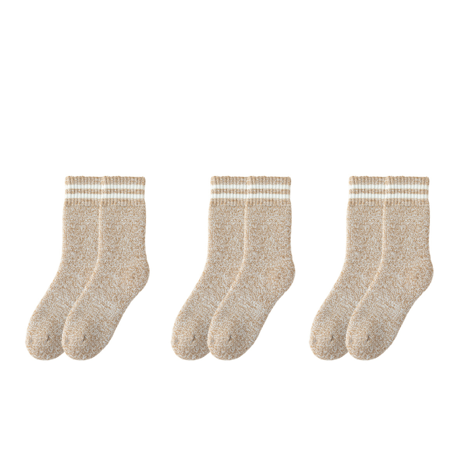 靴下 3足組 カーキ