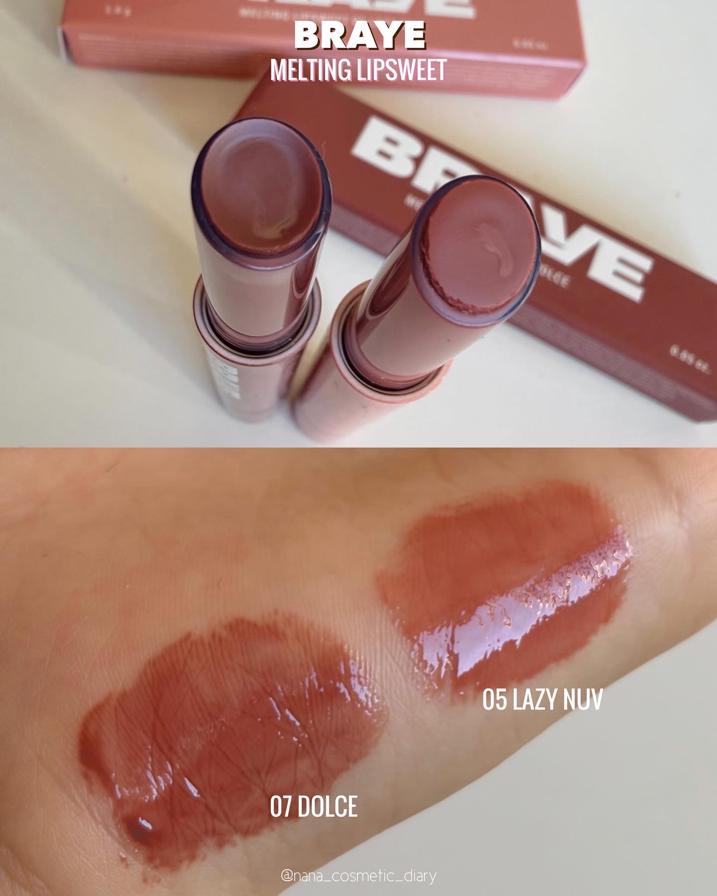 メルティングリップスウィート 06 DUSK ROSE ダスクローズ/BRAYE/口紅を使ったクチコミ（2枚目）