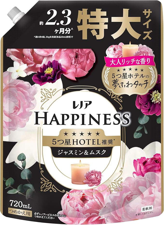 レノアハピネス夢ふわタッチ ジャスミン＆ムスク 詰替特大（720ml）