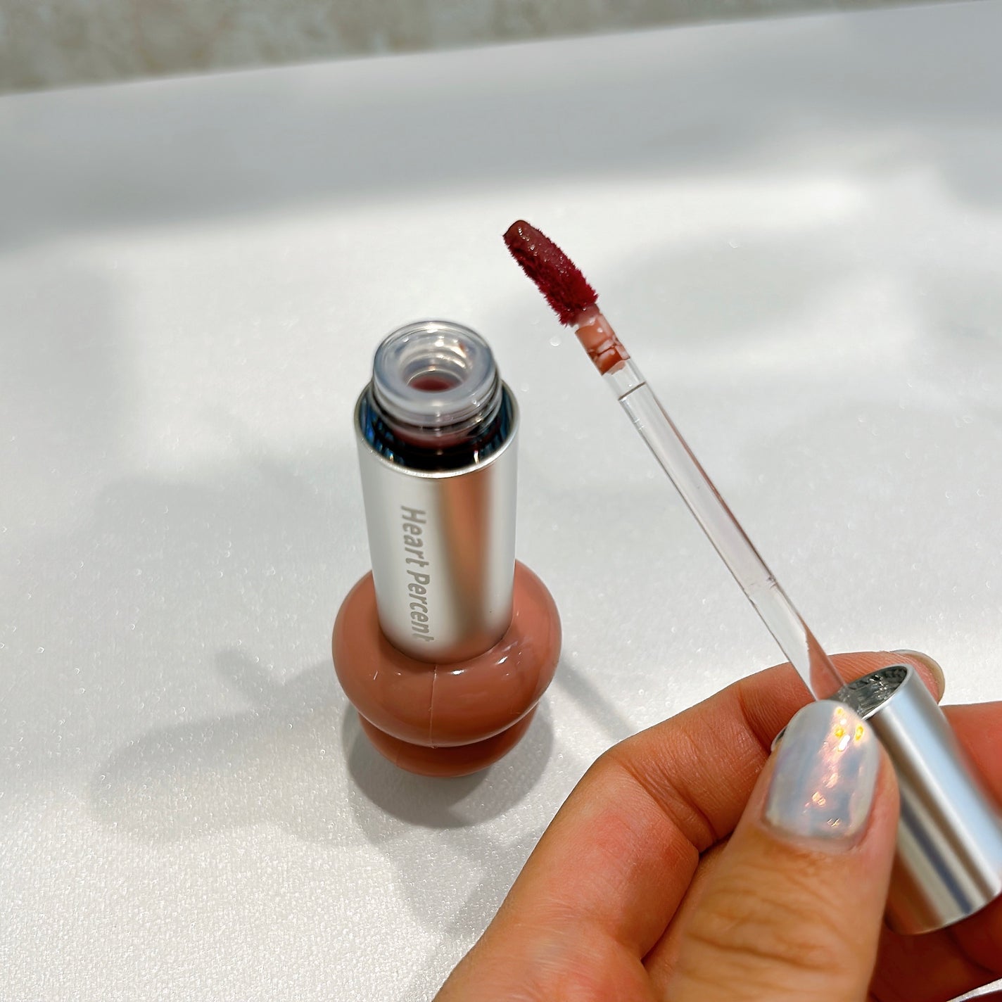 ドットオンムードワンウェイグロイティント/Heart Percent/リップティントを使ったクチコミ(5枚目)