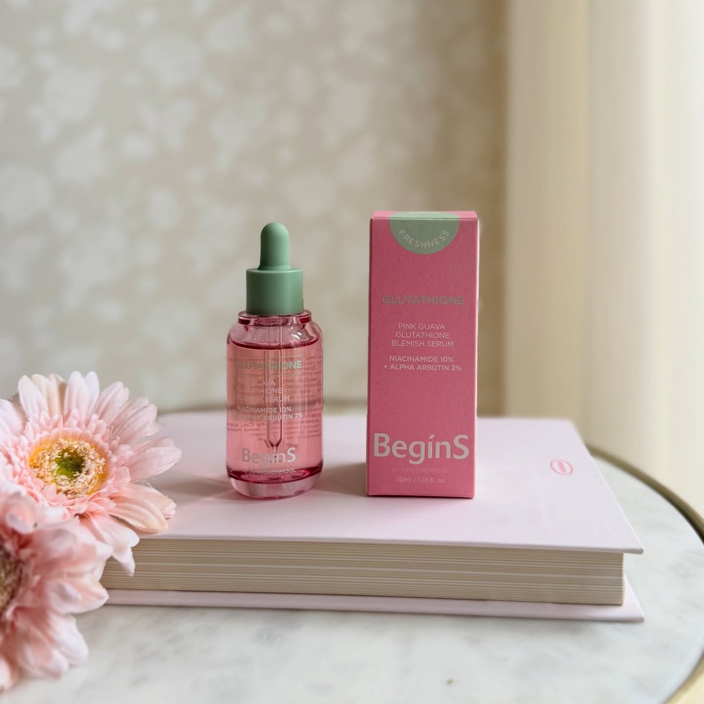 BeginS by JUNGSAEMMOOL Pink Guava Glutathione Blemish wash-off mask のクチコミ「💗
⁡
⁡
▫️BgínS by JUNGSAEMMOOL
　　⁡
クッションファンデで有名.....」（2枚目）