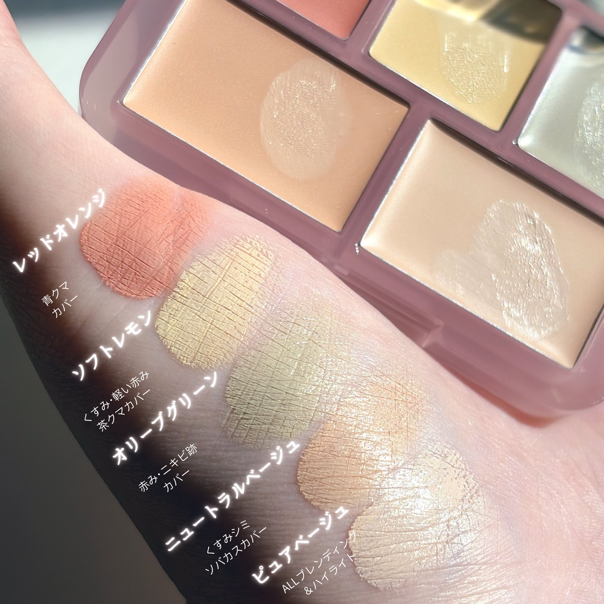 コンシールブレンダーパレット/LUNA/パレットコンシーラーを使ったクチコミ（3枚目）