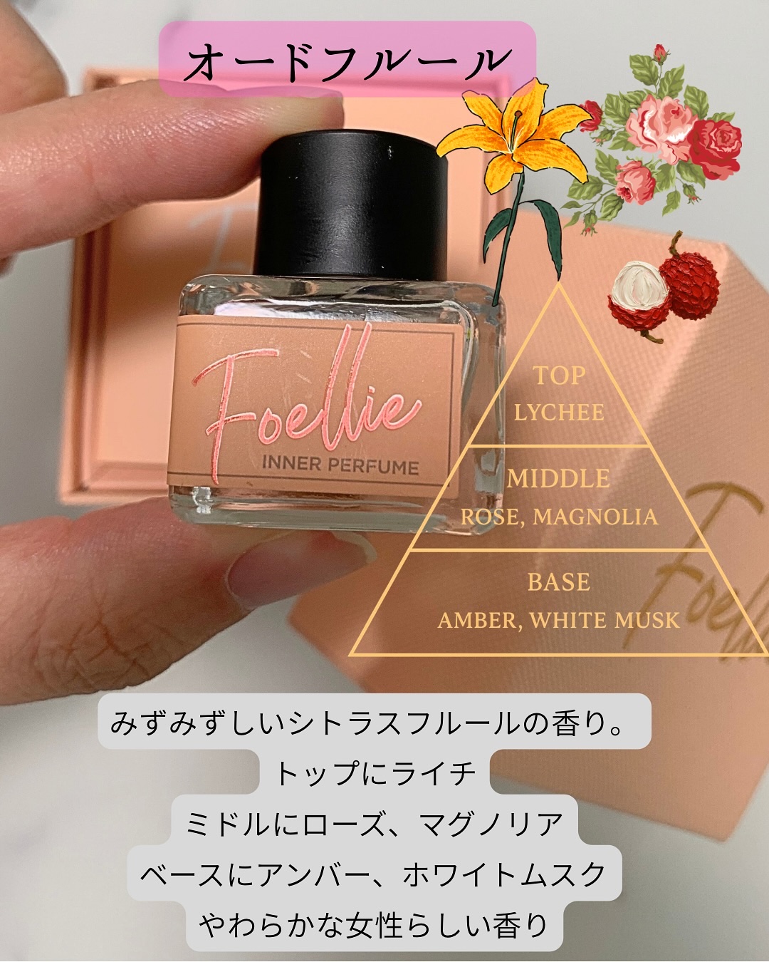 フォエリー インナーパフューム シトラスフルールの香り 5ml/Foellie/香水(その他)を使ったクチコミ（3枚目）