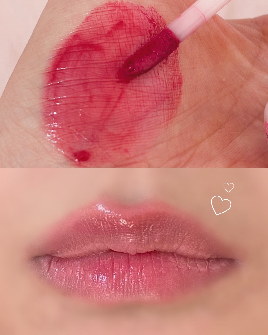 ジューシーデューイグロウティント/dasique/リップティントを使ったクチコミ（3枚目）