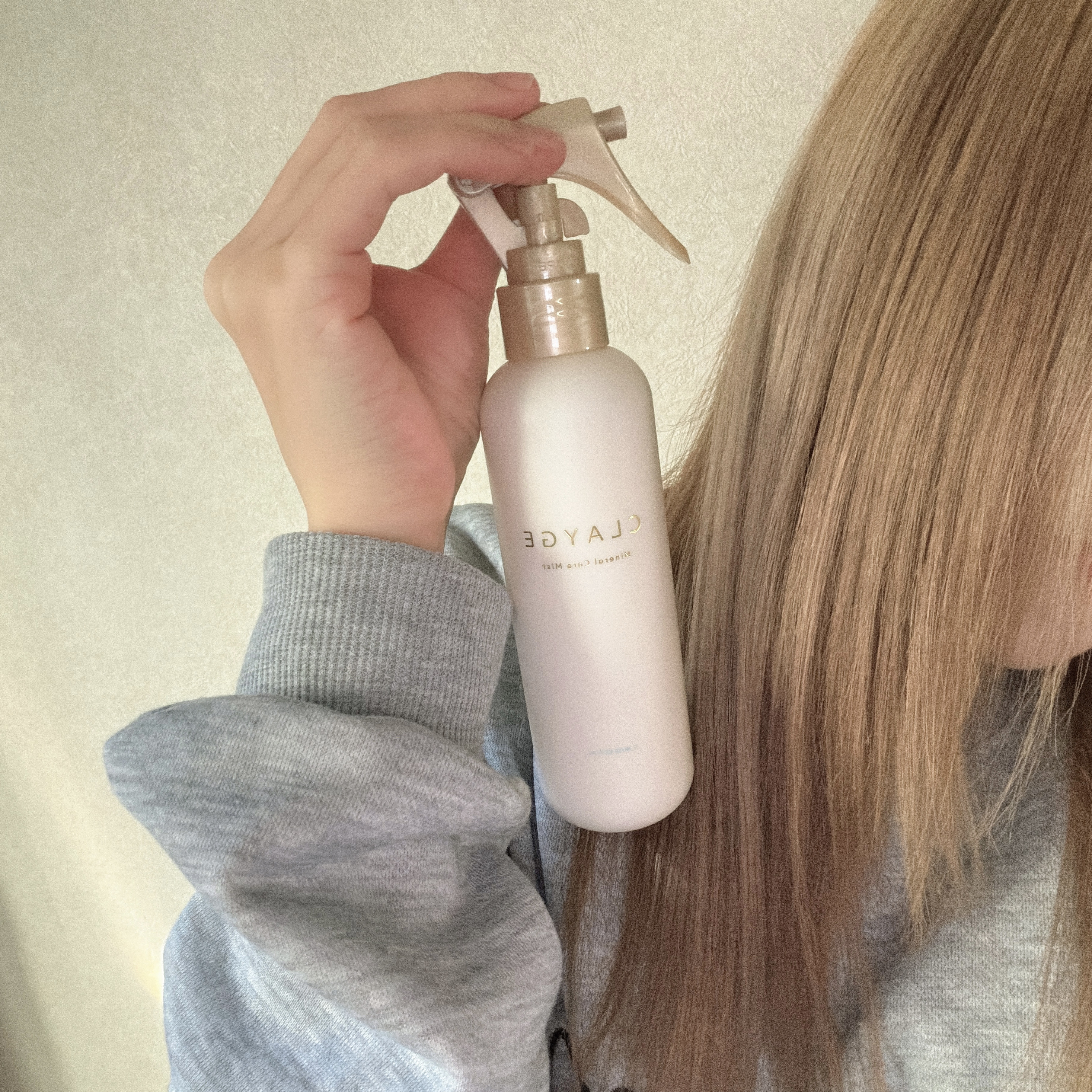 CLAYGE クレージュ ミネラルケアミスト SR フローラル＆ムスクの香りのクチコミ「CLAYGE
Mineral Care Mist


3wayブースター
♡トリートメント前
.....」（2枚目）