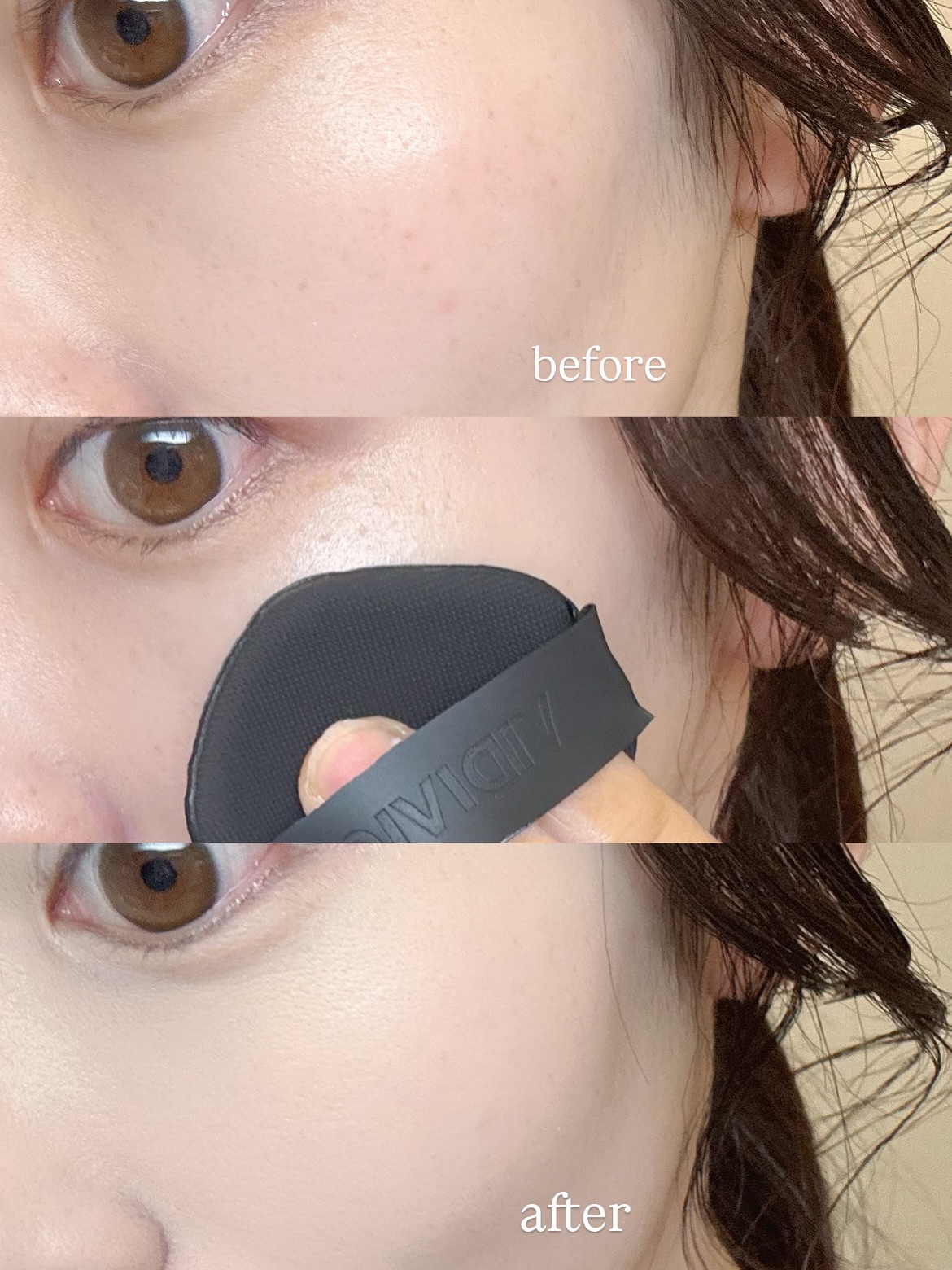 ブラックパーフェクション カバーフィットクッション/VIDIVICI/クッションファンデーションを使ったクチコミ（3枚目）