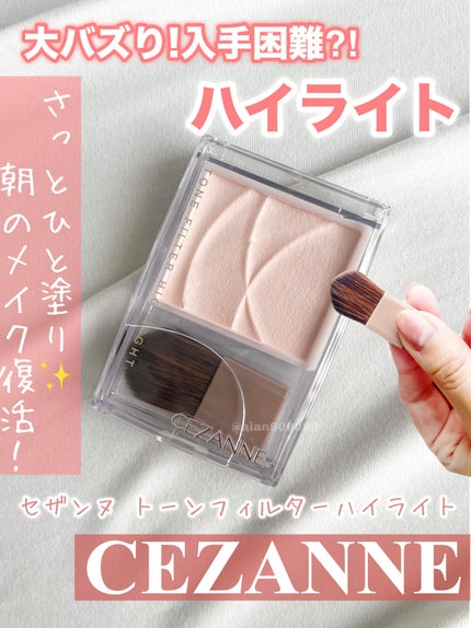 トーンフィルターハイライト/CEZANNE/パウダーハイライトを使ったクチコミ(1枚目)