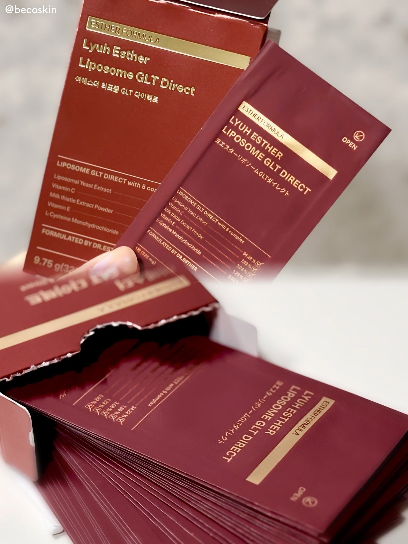ヨエスター リポソーム GLT ダイレクト/ESTHER FORMULA/美容サプリメントを使ったクチコミ(3枚目)