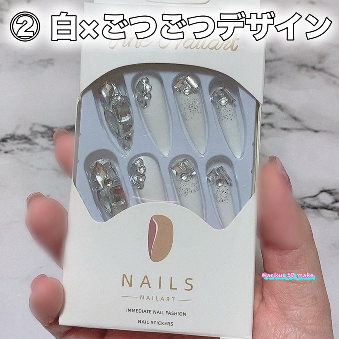 ネイルチップ/SHEIN/ネイルチップ・パーツを使ったクチコミ(3枚目)