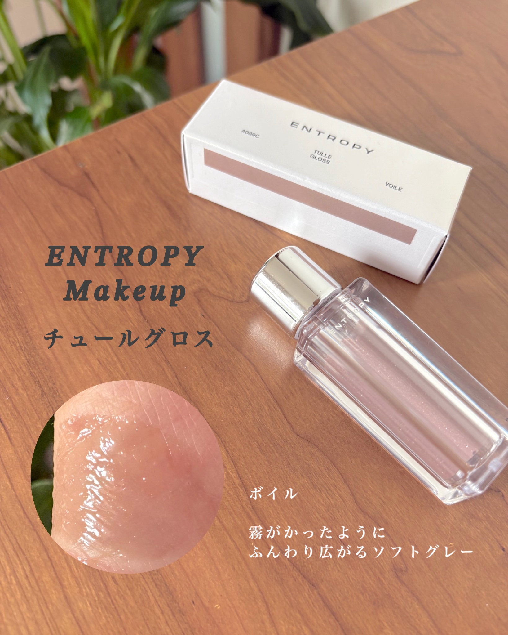 チュールグロス/ENTROPY/リップグロスを使ったクチコミ（2枚目）