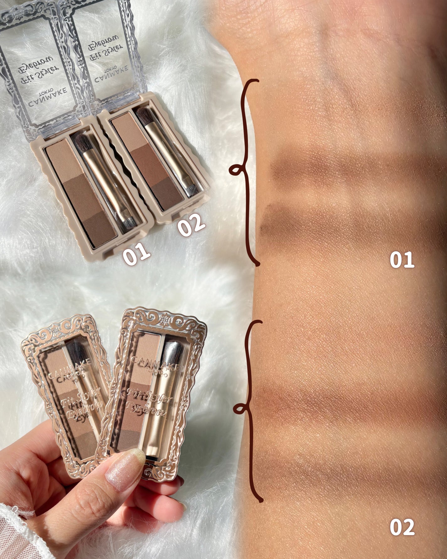 フィットスタイラーアイブロウ/キャンメイク/パウダーアイブロウを使ったクチコミ(5枚目)