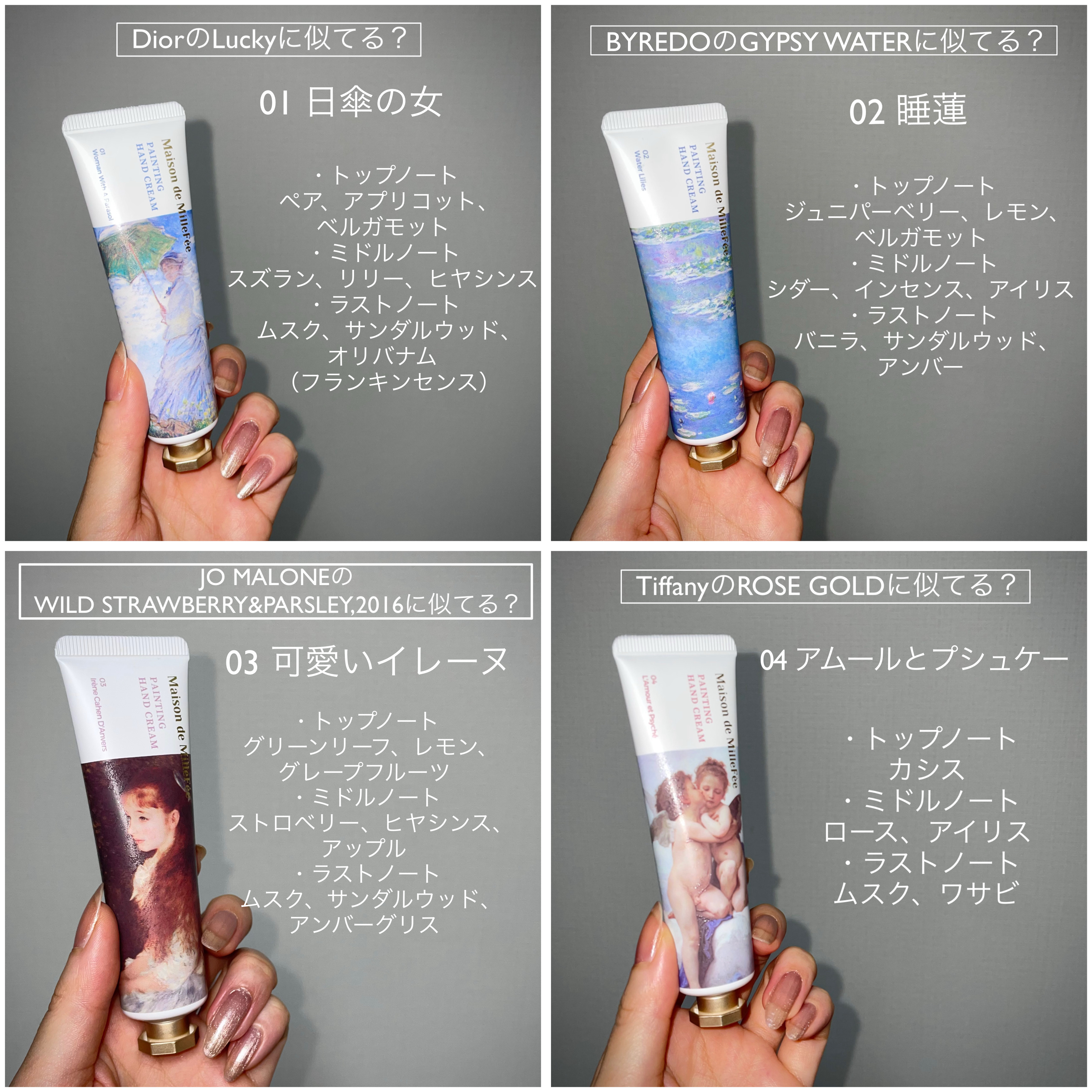 絵画ハンドクリーム/MilleFée/ハンドクリームを使ったクチコミ（3枚目）