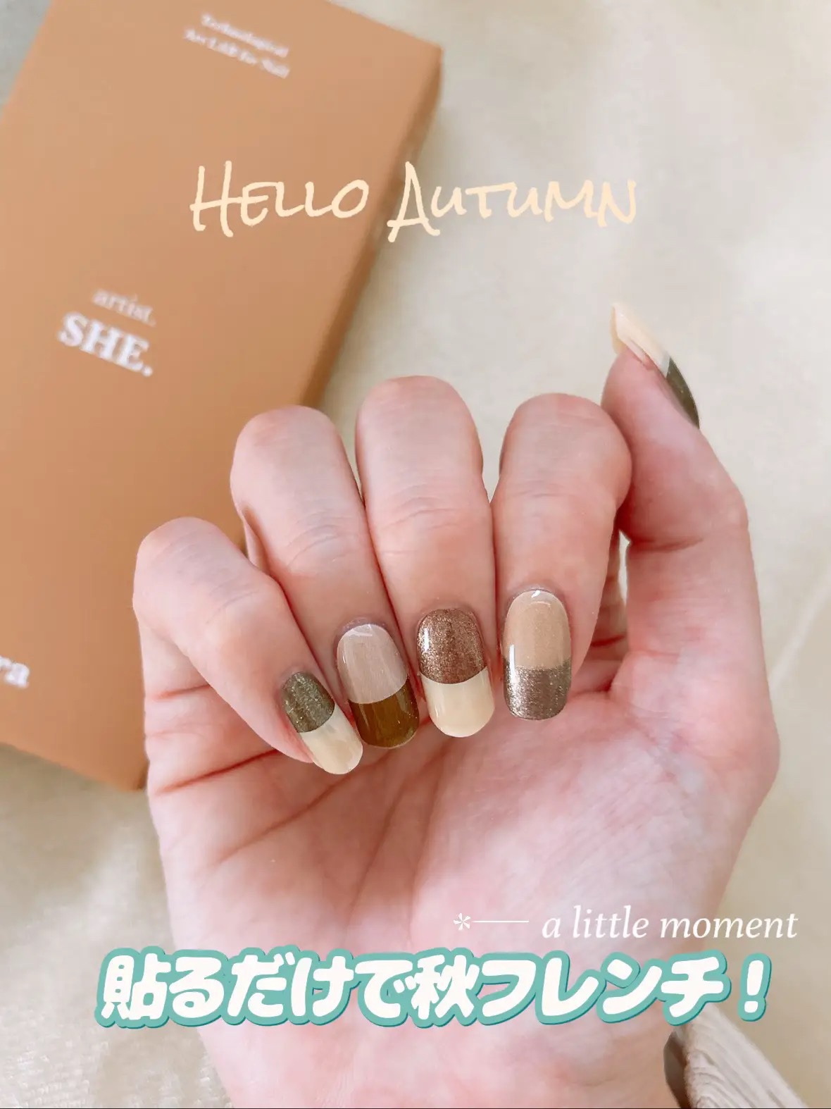 セミキュアジェルネイル（ハンド）/ohora/ネイルシールを使ったクチコミ（1枚目）